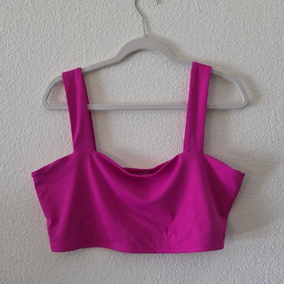 Express Tops - Express Hot Pink Crop Tank Top